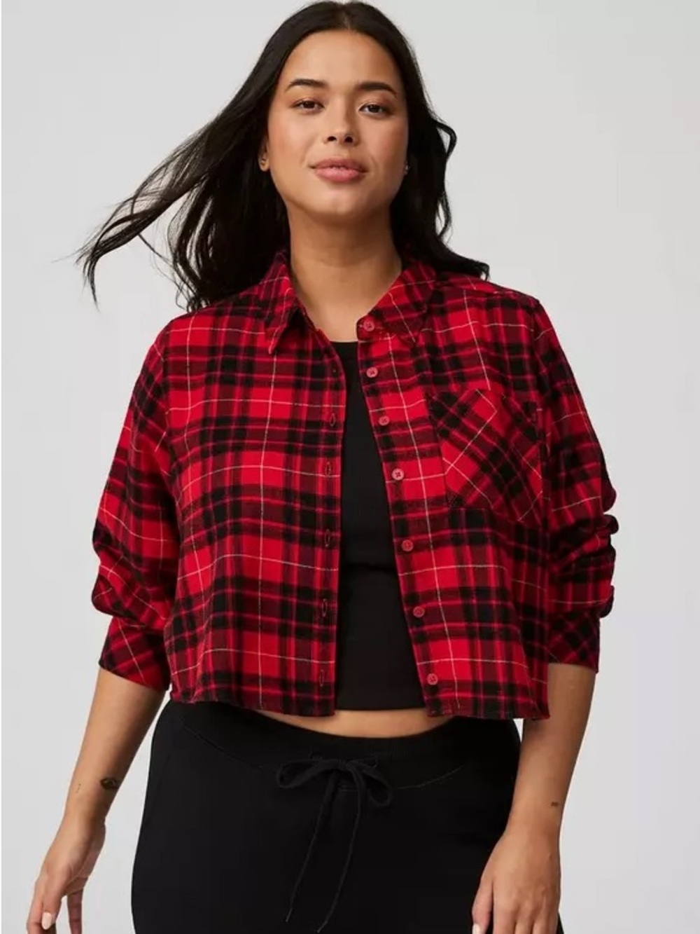 Torrid Lizzie Long Sleeve Crop Shirt